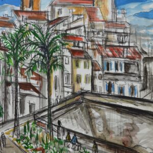 #055 - Antibes - Grande vue d'Antibes - toiles
