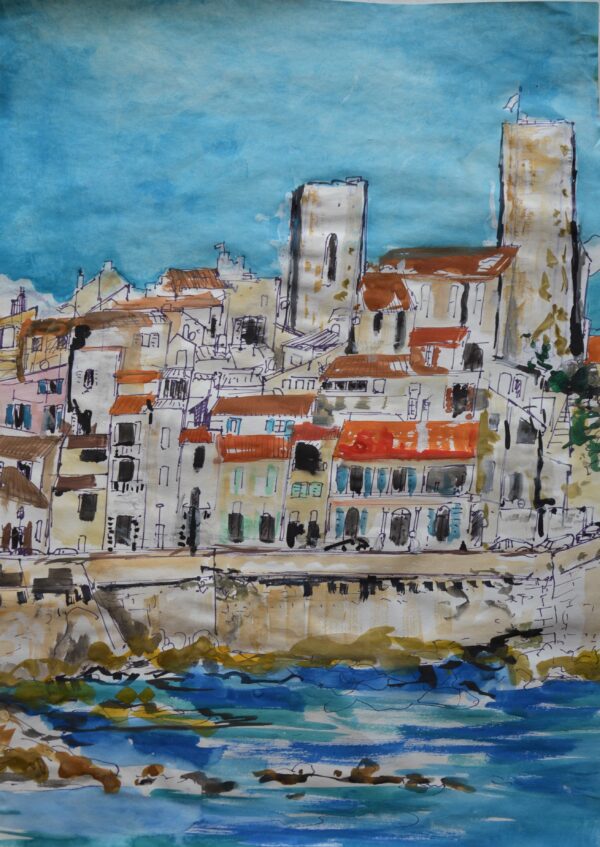 #050 - Antibes - combine painting