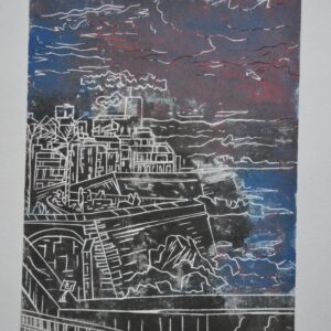 #049 - Antibes - estampe (variations colorées)