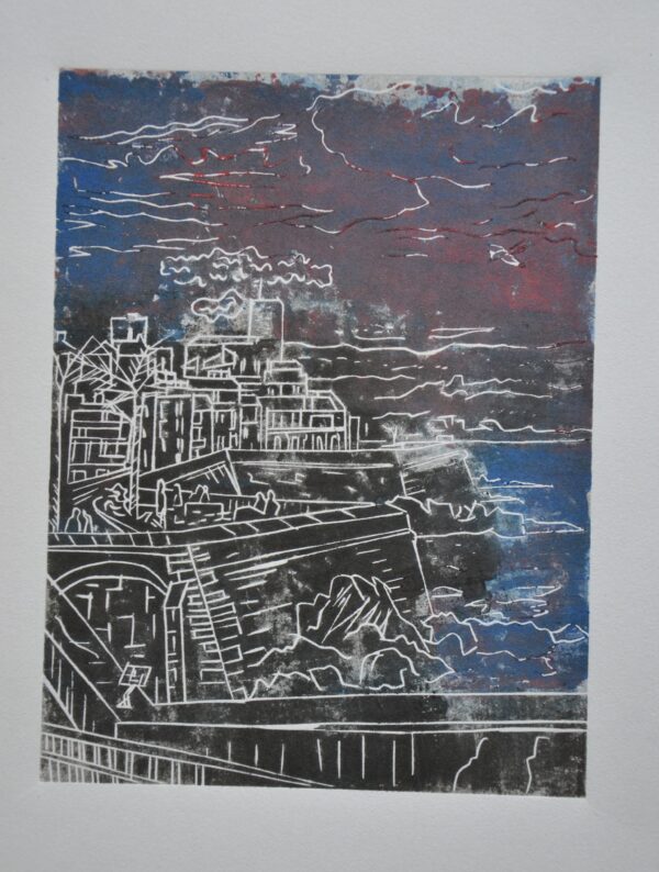 #049 - Antibes - estampe (variations colorées)