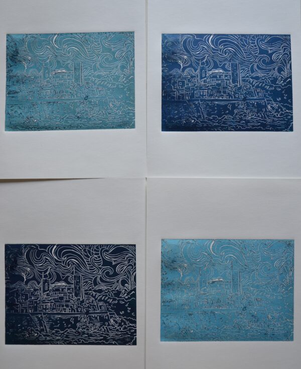 #039 - Antibes - lots de 4 estampes (avec variations)