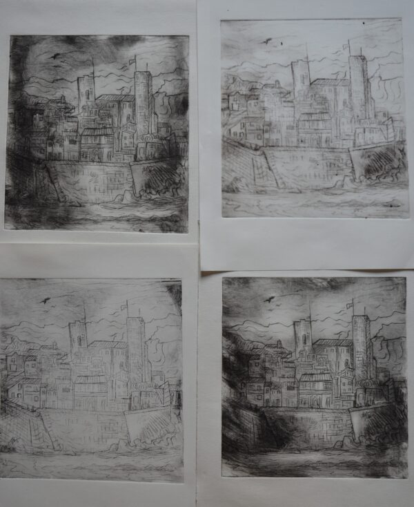 #039 - Antibes - lots de 4 estampes (avec variations) - Image 2