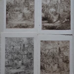 #037 - Antibes - lot de 4 estampes