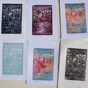 #006 - Antibes - lot de 6 gravures (10x15cm chacune)