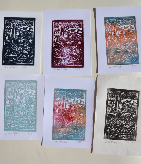 #006 - Antibes - lot de 6 gravures (10x15cm chacune)