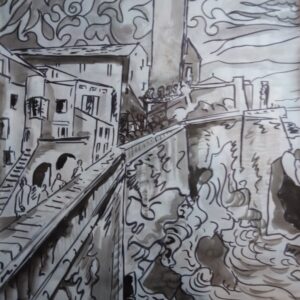 #064 - Antibes - lavis d'encre