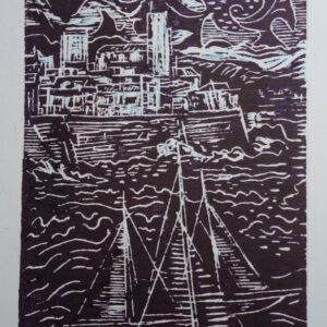 #082 - Antibes - gravure sur bois