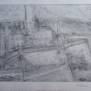 #084 - Antibes - gravure pointe sèche
