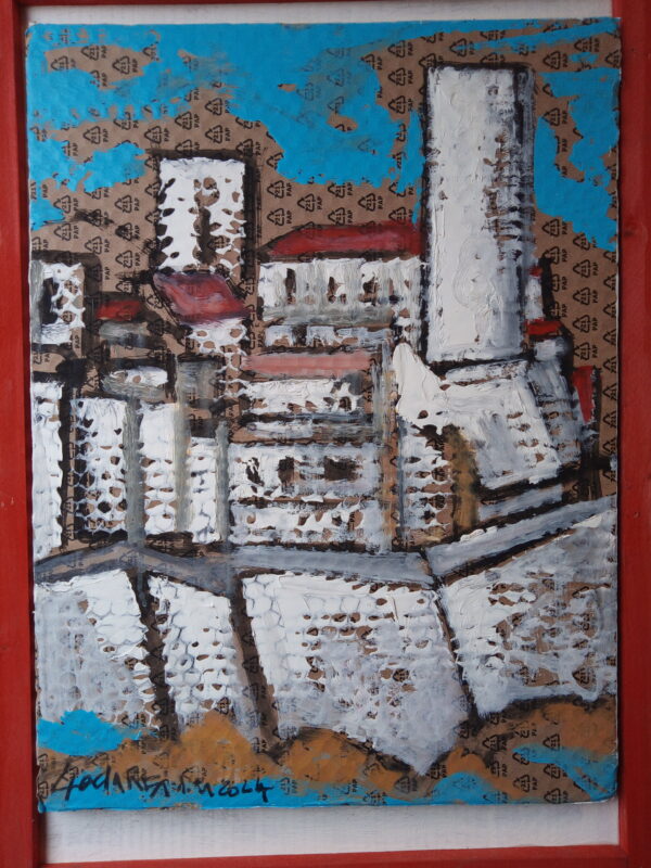 #095 - Antibes - peinture sur carton
