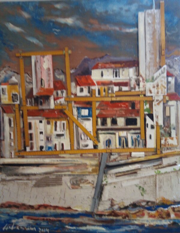 #104 - Antibes - combine painting