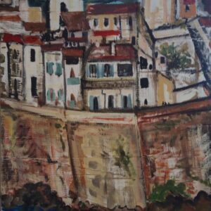 #105 - Antibes - grand format - peinture sur carton
