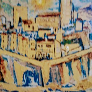 #106 - Antibes - grand format - peinture sur carton