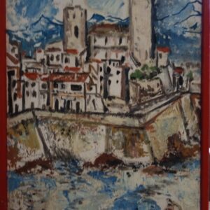 #112 - Antibes - peinture sur bois