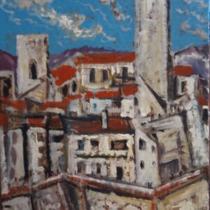 #114 - Antibes - peinture sur bois