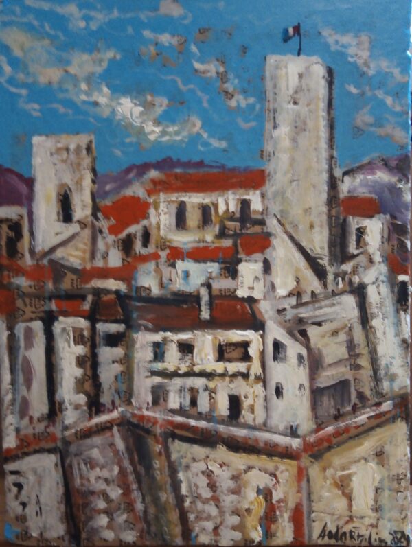 #114 - Antibes - peinture sur bois