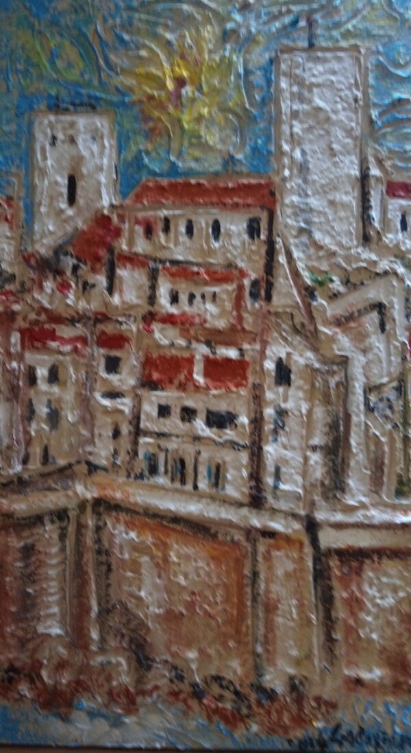 #117 - Antibes - peinture sur carton
