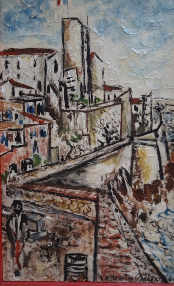 #118 - Antibes - peinture sur bois