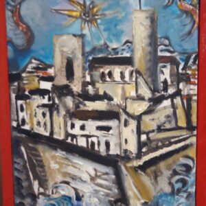 #120 - Antibes - peinture sur bois